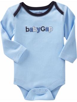 BabyGap: Logo ringer bodysuit - baja blue