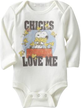 BabyGap: Junk Food long-sleeved graphic bodysuit - snoopy