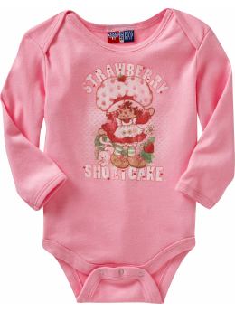 BabyGap: Junk Food long-sleeved graphic bodysuit - strawberry