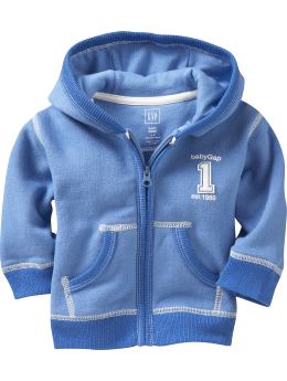 BabyGap: Logo zip-up hoodie - nordic blue