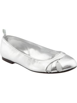 GapKids: Metallic cut-out flats - silver