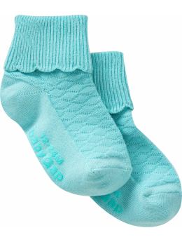 BabyGap: Scalloped cuff socks - fair aqua