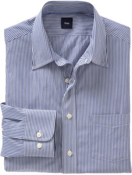 Men: Fitted Jaff blue striped shirt - blue stripe