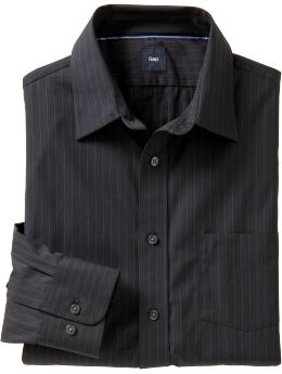 Men: Fitted Venice striped shirt - navy stripe