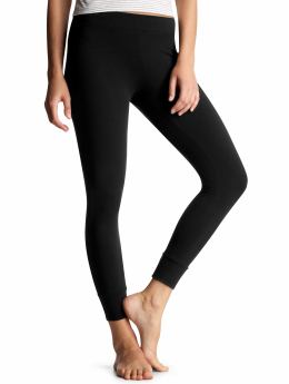 Women: Basic leggings - true black knit