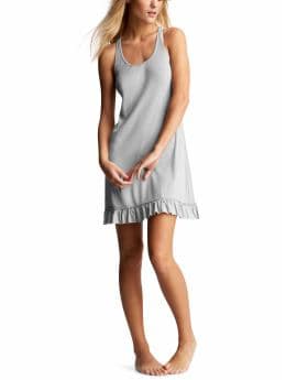 Women's Clothing: Women's Clothing: Ribbed ruffle-trim gown: Sleepwear New Arrivals | Gap from gap.com