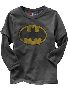 BabyGap: Junk Food 2-in-1 long-sleeved graphic T - batman logo