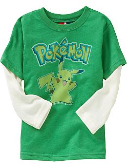 BabyGap: Junk Food 2-in-1 long-sleeved graphic T - pokemon