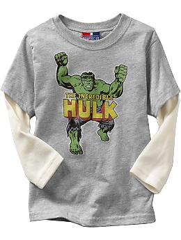 BabyGap: Junk Food 2-in-1 long-sleeved graphic T - hulk