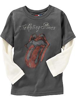 BabyGap: Junk Food 2-in-1 long-sleeved Rolling Stones T - 1 tongue rollin stones