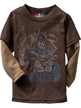 BabyGap: Junk Food 2-in-1 long-sleeved cartoon graphic T - batman
