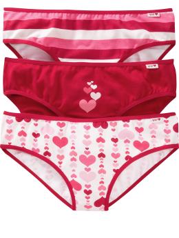 GapKids: Heart low rise bikinis (3-pack) - admiral red