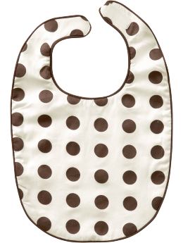 BabyGap Home: Organic polka-dot bib - chocolate