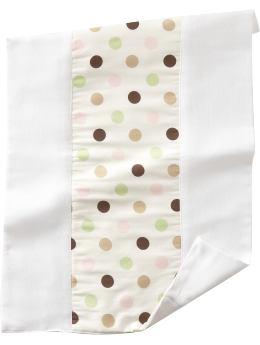 Organic polka-dotted burp cloths (2-pack)