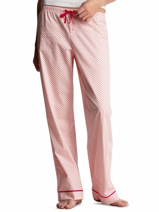 Women's Clothing: Women's Clothing: Printed poplin pajama pants: Sleepwear New Arrivals | Gap :  light blue cotton white clothing