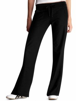 Women: Sueded sport pants - true black knit