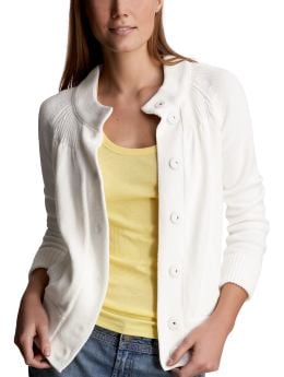 Women: Mockneck cardigan - new off white