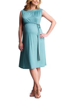 GapMaternity: Shirred yoke dress - sea glass