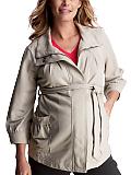Belted fleece zip jacket