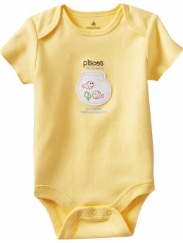 BabyGap: Organic zodiac short-sleeved bodysuit - pisces