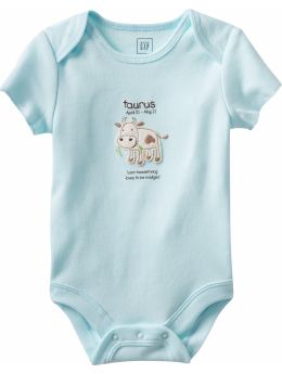 BabyGap: Organic zodiac short-sleeved bodysuit - taurus