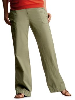 GapMaternity: Hidden panel hip slung pants - green