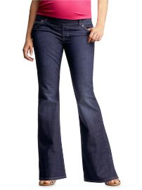 Hidden panel slim flared jeans