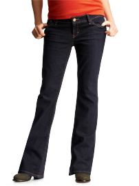 Back panel boot cut jeans
