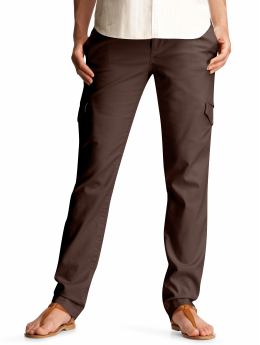 GapMaternity: Hidden panel slim cargo pants - chocolate chip