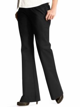 GapMaternity: Full panel hip slung slim flare pants - true black