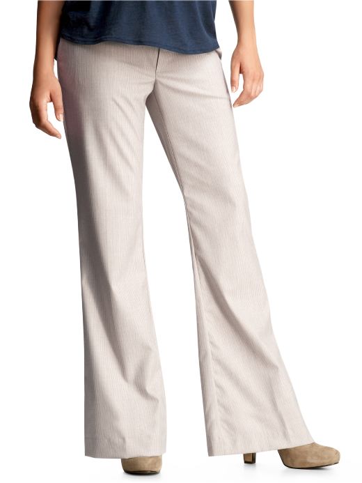 GapMaternity: Full panel hip slung slim flare pants - yarn dye
