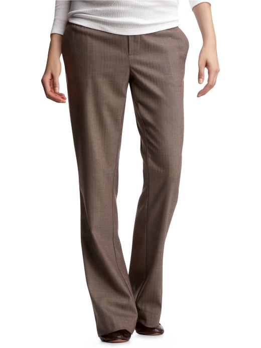 GapMaternity: Demi panel slender pant (yarn-dyed) - camel/brown