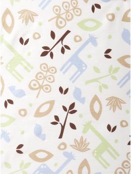 Organic jungle fitted crib sheet