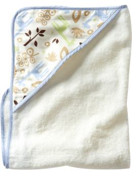Organic jungle hooded towel