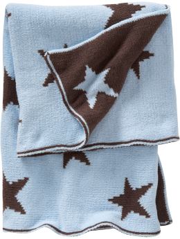 GapMaternity: Reversible chenille blanket - blue star