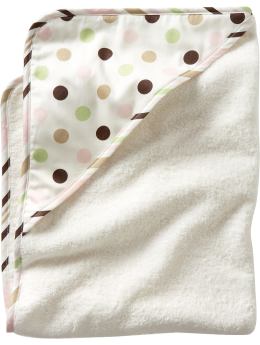 BabyGap Home: Organic polka-dot hooded towel - Pink