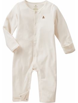 BabyGap: Organic cuffed one-piece - natural