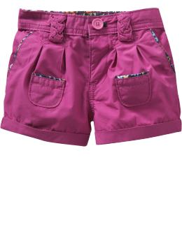 BabyGap: Floral-trimmed shorts - frosted berry