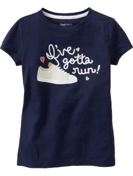 GapKids: Girly graphic T - evening blue