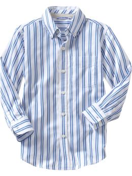 GapKids: Striped oxford shirt - blue stripe