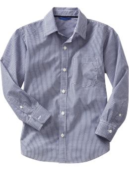 GapKids: Tile check shirt - blue print