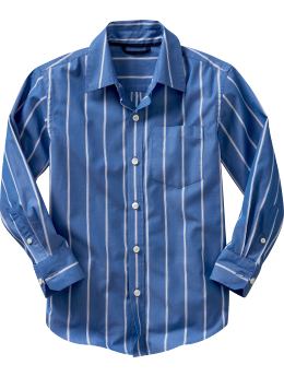 GapKids: Long-sleeved striped shirt - baltic blue