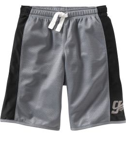 GapKids: Sporty colorblock mesh shorts - mercury grey