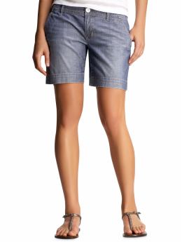Women's Clothing: Women's Clothing: Chambray shorts: Shorts Shorts - 25% Off | Gap :  spring chambray slant pockets clothing