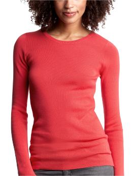 Women: Crewneck sweater - strawberry