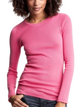 Women: Crewneck sweater - tibetan rose