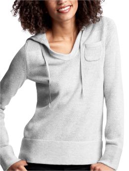 Women: Sweater hoodie - heather gray