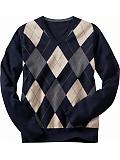 Argyle V-neck sweater