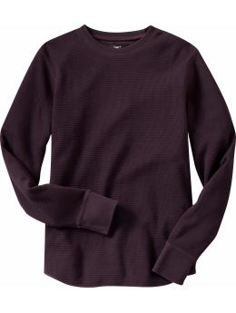 Men: Waffle crew - rich wine