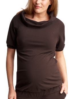 GapMaternity: Banded cowlneck top - chocolate chip